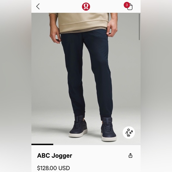 NWT lululemon Men’s ABC Joggers True Navy Size M - Picture 6 of 13